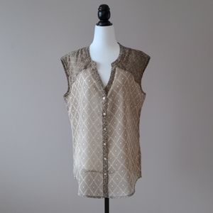 Sheer Beige Blouse - Maison Coupe